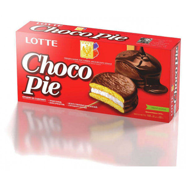 Choco Pie с шоколад. глазурью №6 LOTTE168 гр16