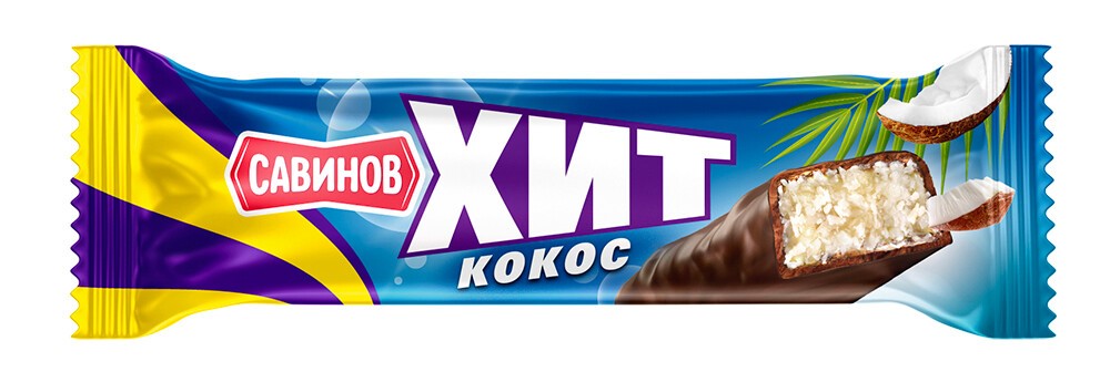 Конф. ХИТ  глазир. с кокосом 40гр144