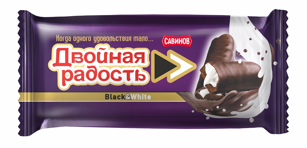 Бат.(печенье)Black&White двойн.радость с нач.ддет.пит50г96бл12