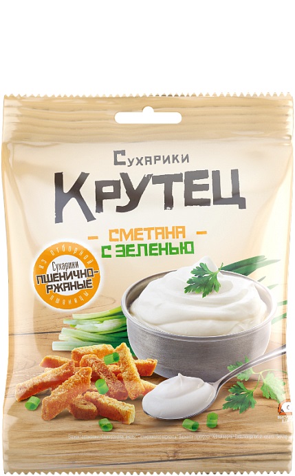 Сухарь Крутец сметана-зелень 80г30