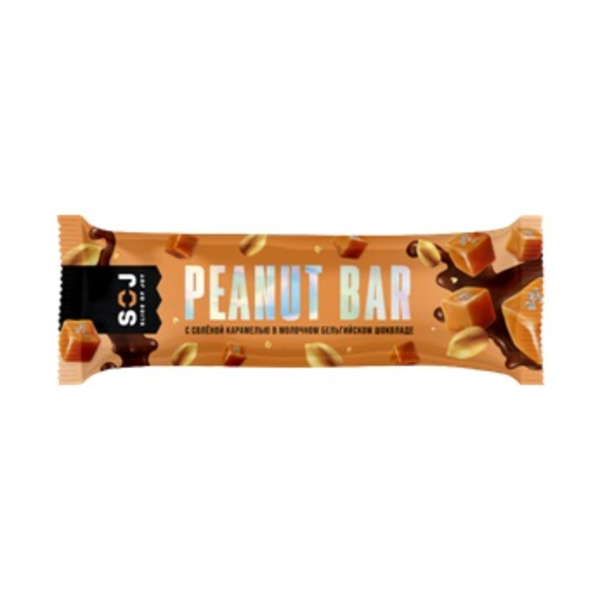 Бат. PEANUT BAR SOJ арахис в сол.карам. в молоч.шок. 40г80 бл20